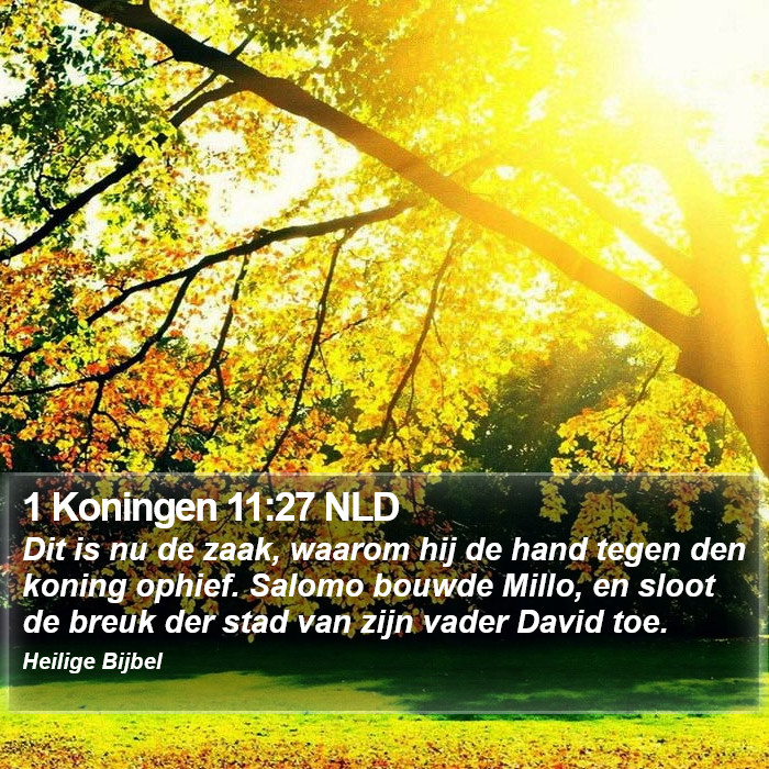 1 Koningen 11:27 NLD Bible Study