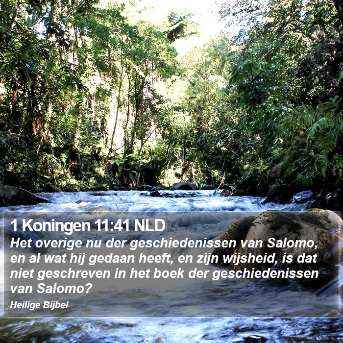 1 Koningen 11:41 NLD Bible Study