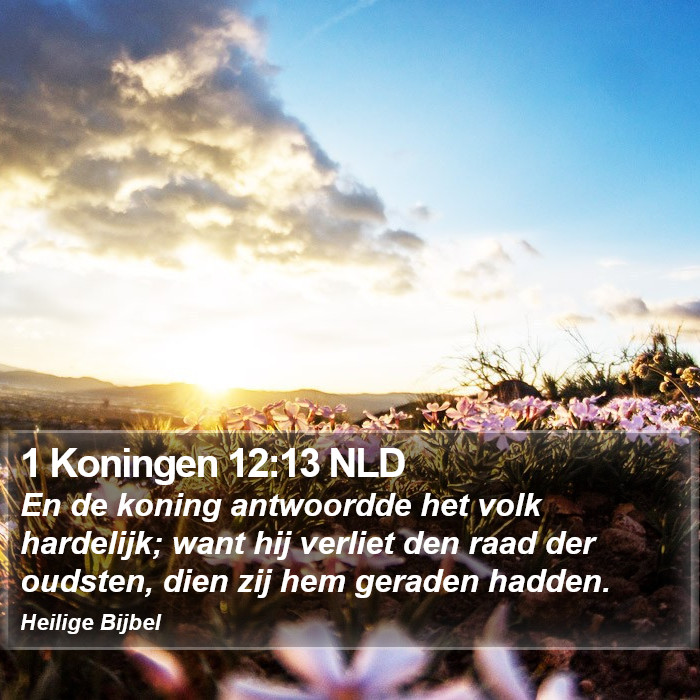 1 Koningen 12:13 NLD Bible Study