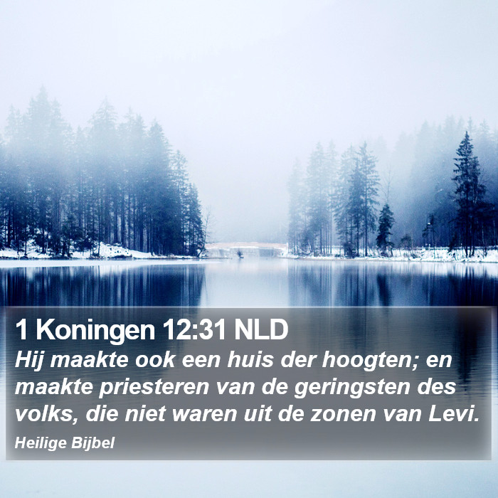 1 Koningen 12:31 NLD Bible Study