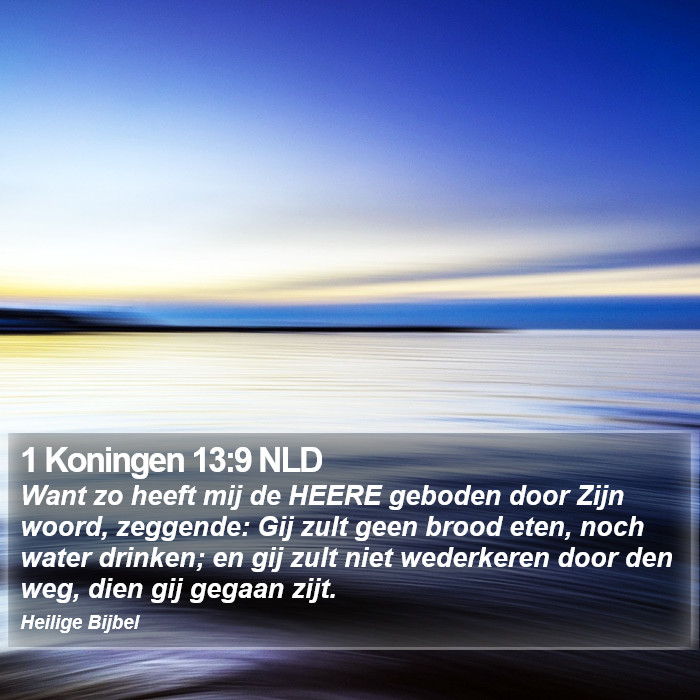 1 Koningen 13:9 NLD Bible Study