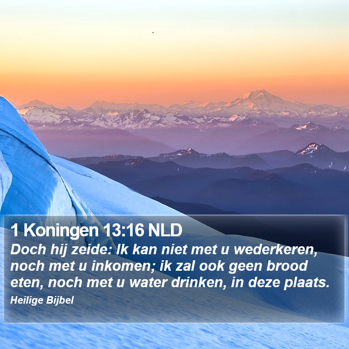 1 Koningen 13:16 NLD Bible Study