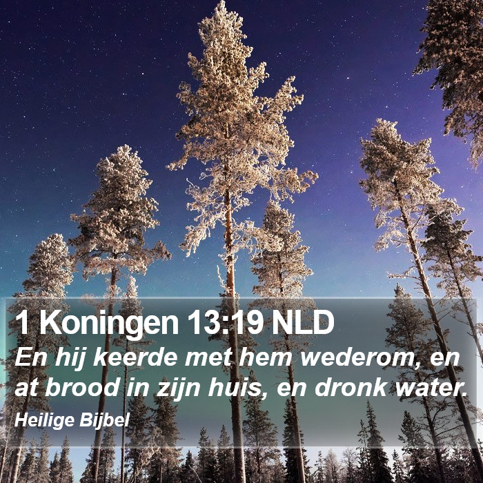 1 Koningen 13:19 NLD Bible Study