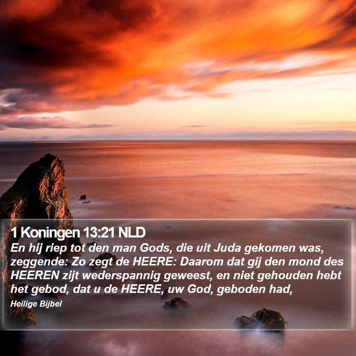 1 Koningen 13:21 NLD Bible Study