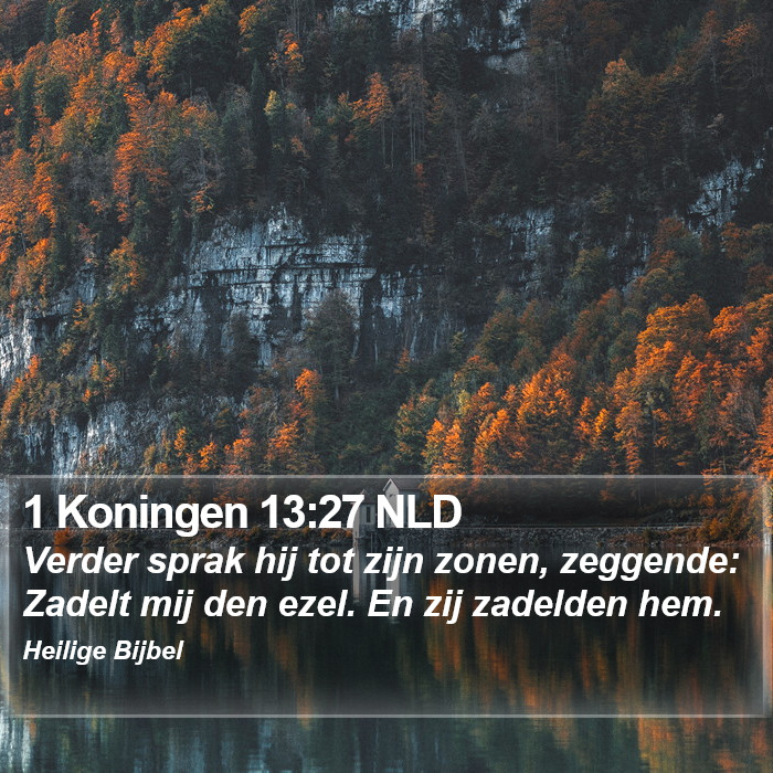 1 Koningen 13:27 NLD Bible Study