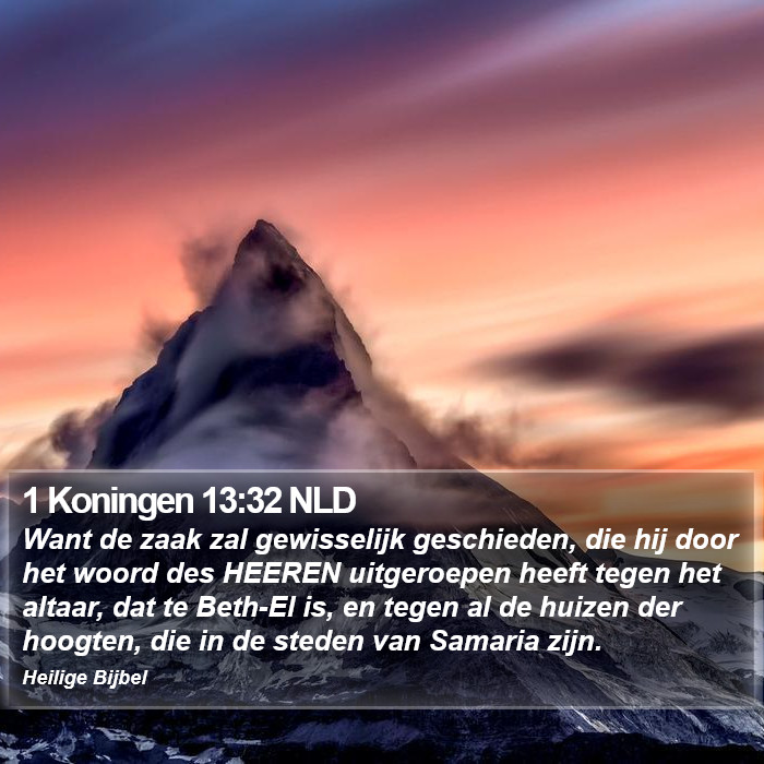 1 Koningen 13:32 NLD Bible Study