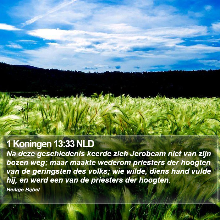 1 Koningen 13:33 NLD Bible Study