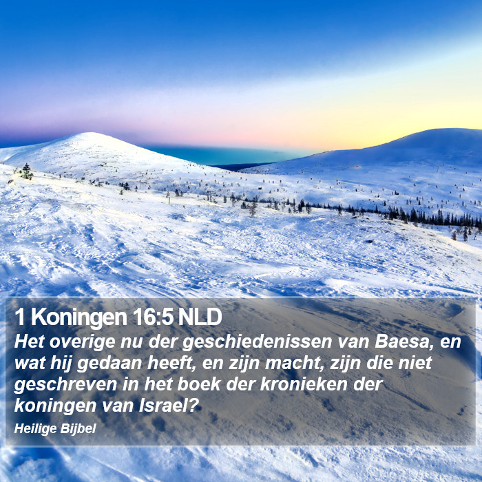 1 Koningen 16:5 NLD Bible Study