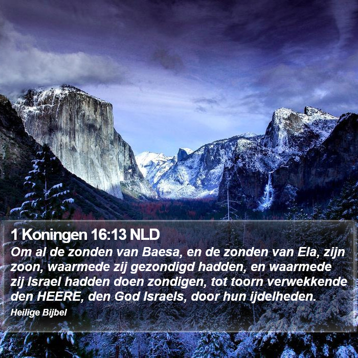 1 Koningen 16:13 NLD Bible Study