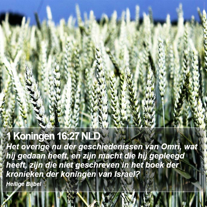 1 Koningen 16:27 NLD Bible Study