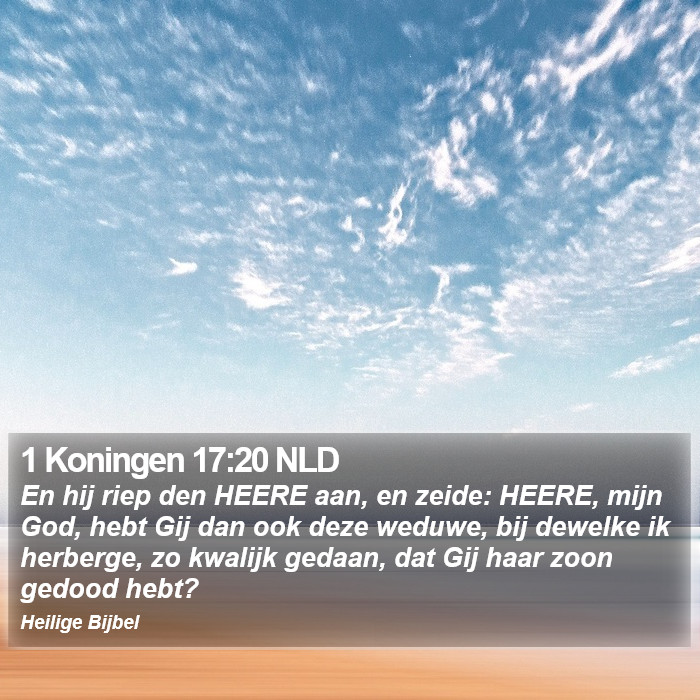 1 Koningen 17:20 NLD Bible Study
