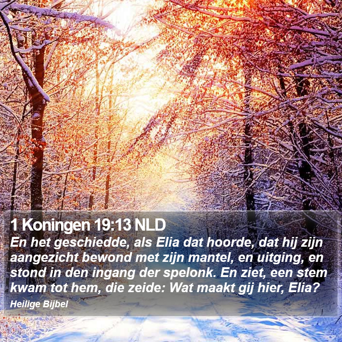 1 Koningen 19:13 NLD Bible Study