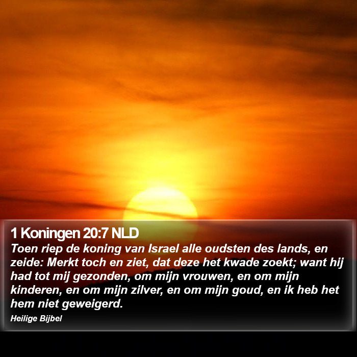 1 Koningen 20:7 NLD Bible Study
