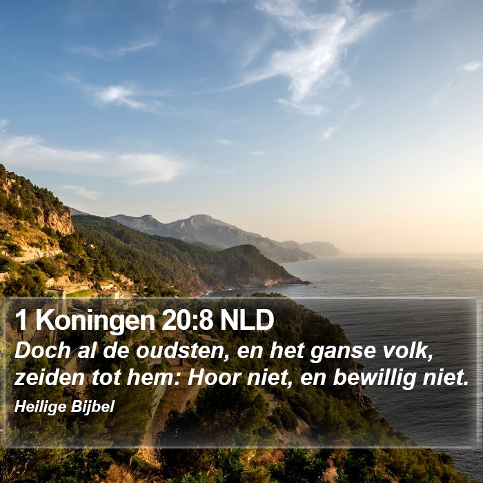 1 Koningen 20:8 NLD Bible Study