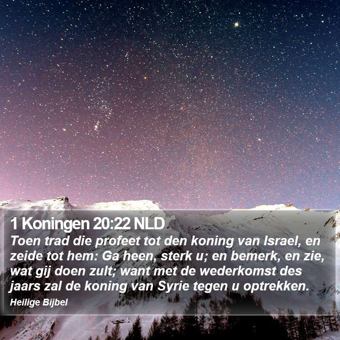 1 Koningen 20:22 NLD Bible Study