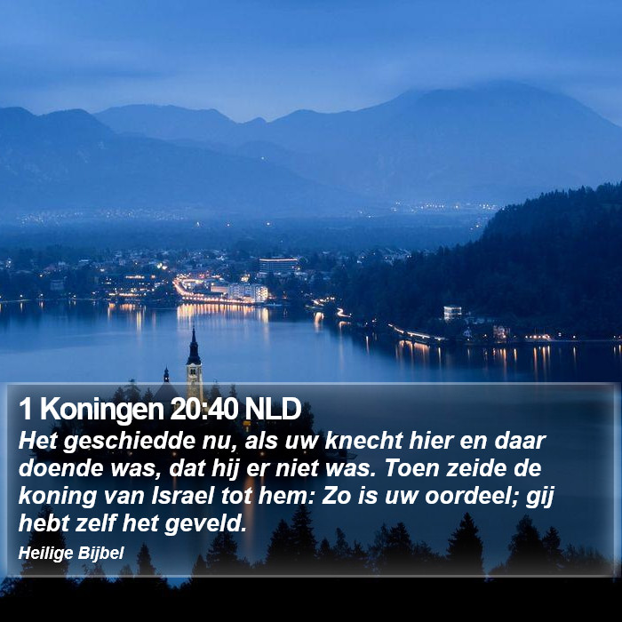 1 Koningen 20:40 NLD Bible Study