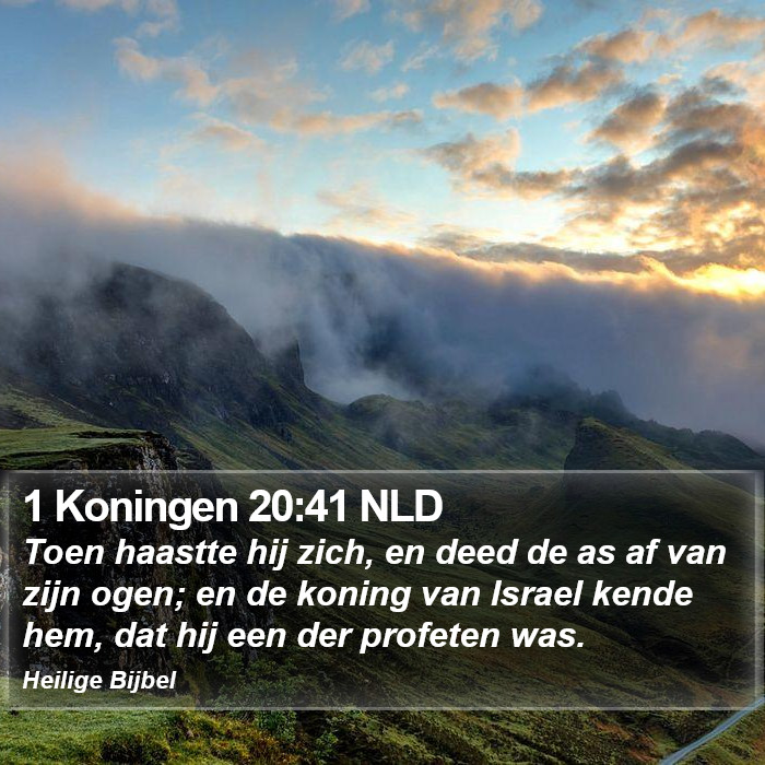 1 Koningen 20:41 NLD Bible Study