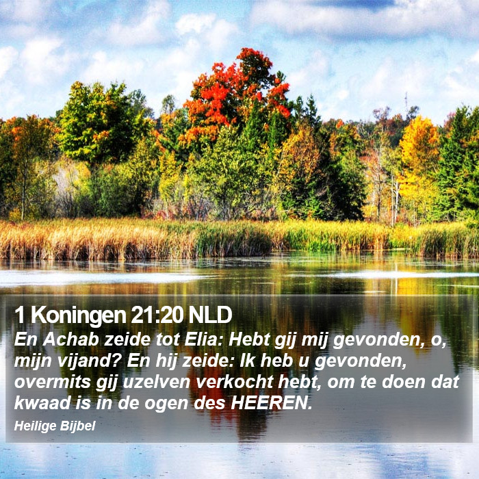 1 Koningen 21:20 NLD Bible Study