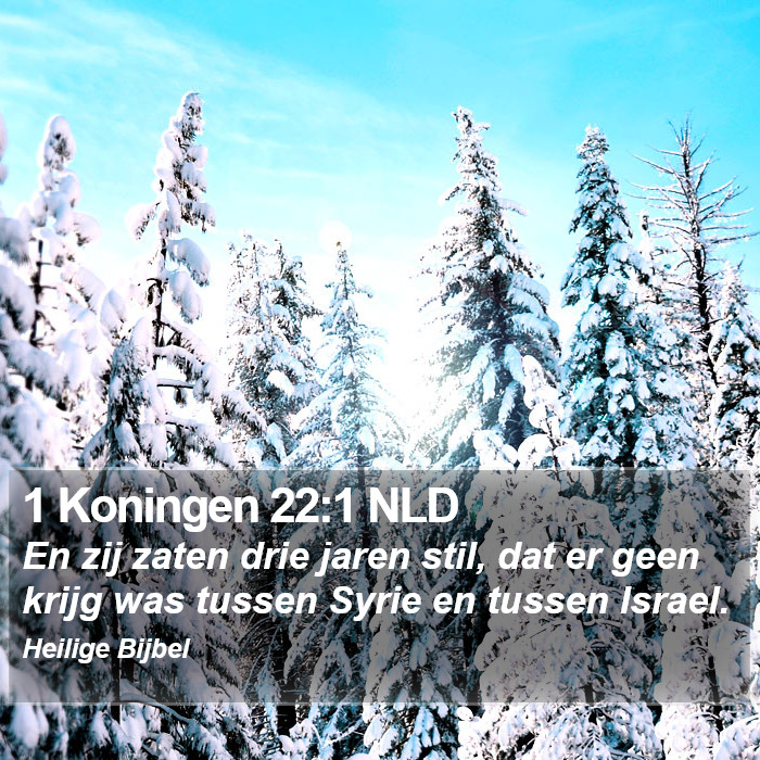 1 Koningen 22:1 NLD Bible Study