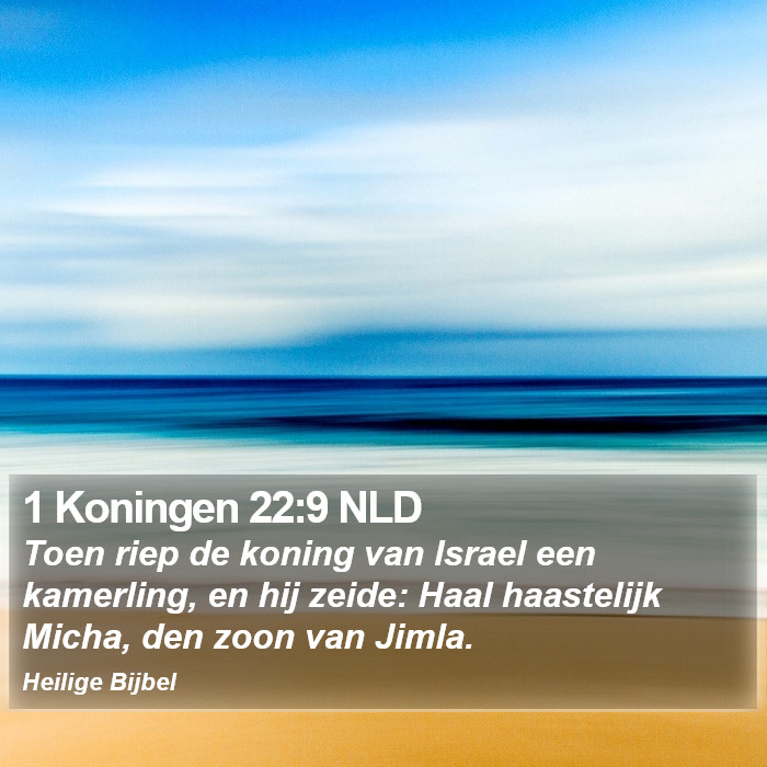 1 Koningen 22:9 NLD Bible Study