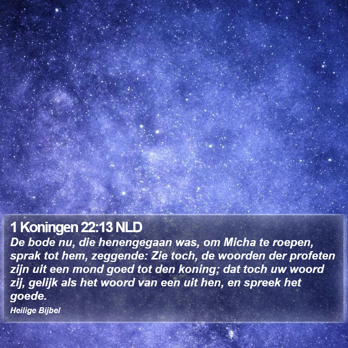 1 Koningen 22:13 NLD Bible Study