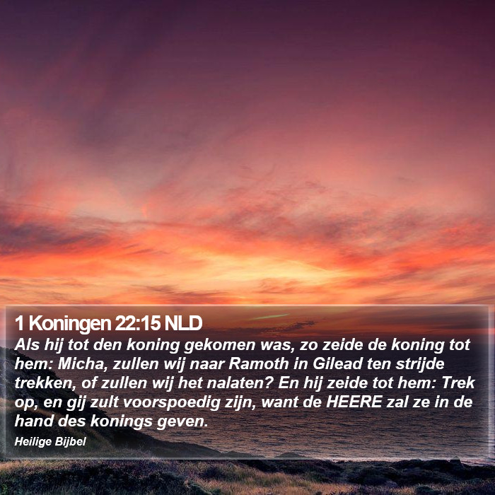 1 Koningen 22:15 NLD Bible Study