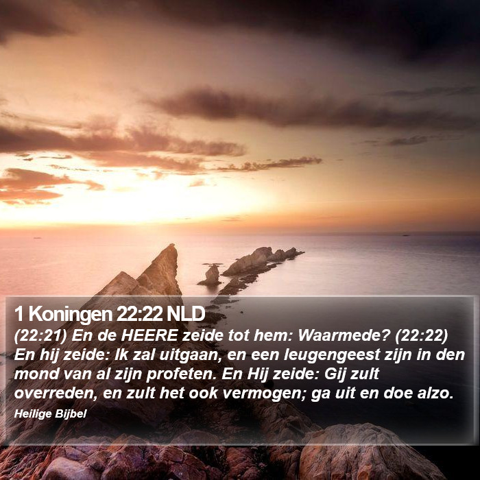 1 Koningen 22:22 NLD Bible Study