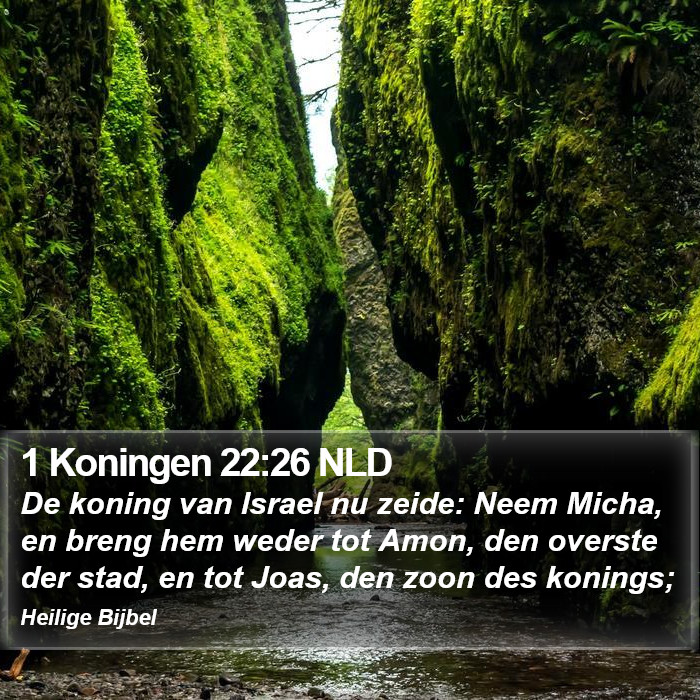 1 Koningen 22:26 NLD Bible Study