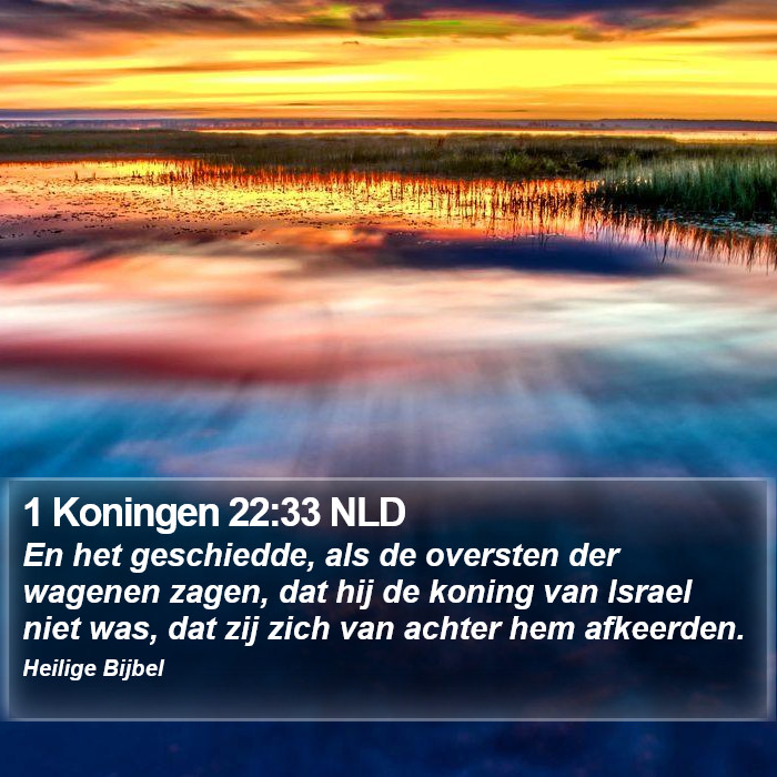 1 Koningen 22:33 NLD Bible Study