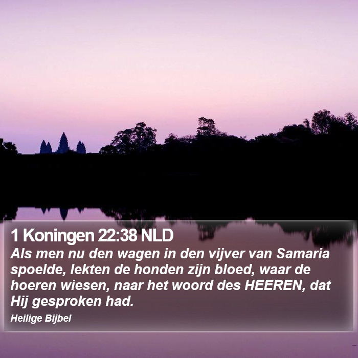 1 Koningen 22:38 NLD Bible Study