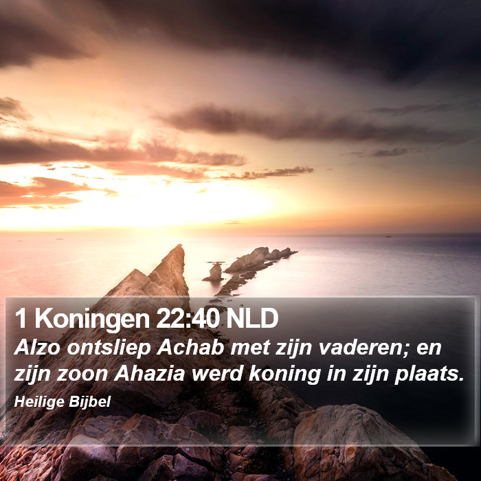 1 Koningen 22:40 NLD Bible Study