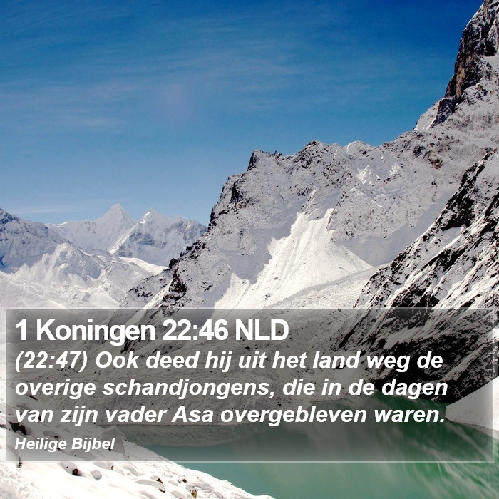 1 Koningen 22:46 NLD Bible Study