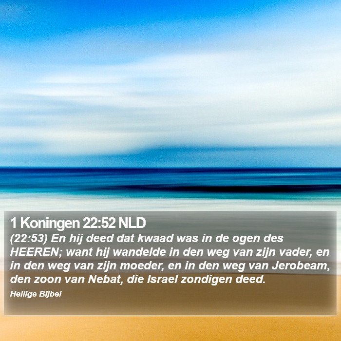 1 Koningen 22:52 NLD Bible Study