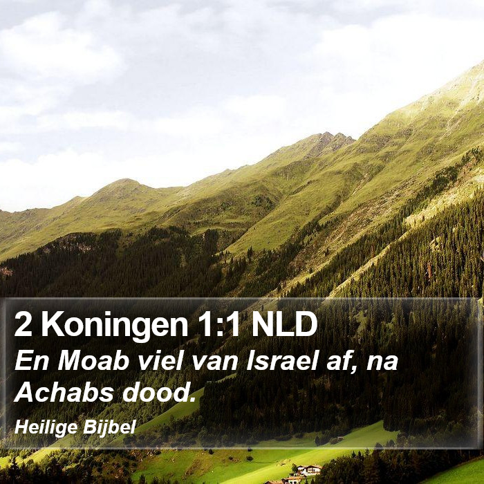 2 Koningen 1:1 NLD Bible Study