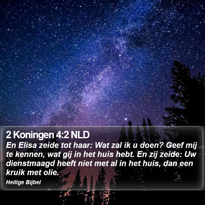 2 Koningen 4:2 NLD Bible Study