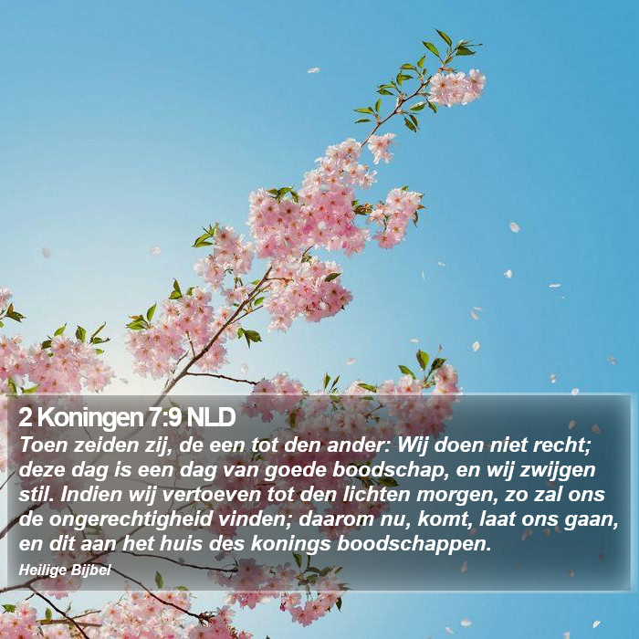 2 Koningen 7:9 NLD Bible Study