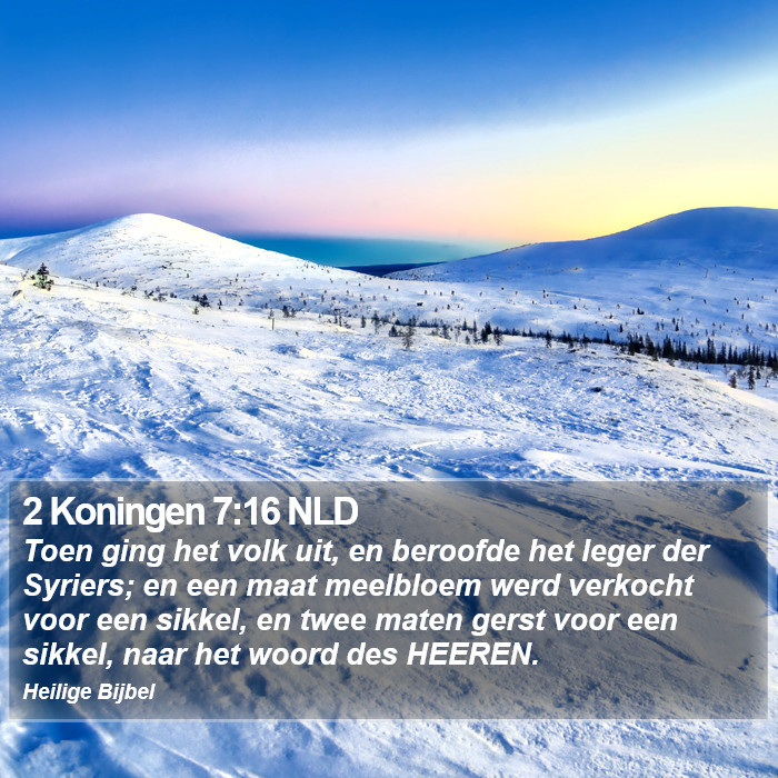 2 Koningen 7:16 NLD Bible Study