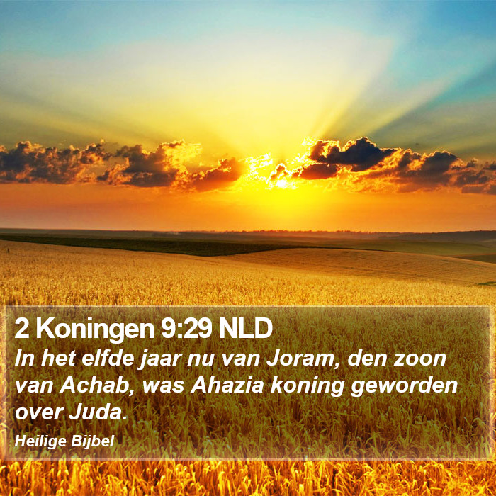 2 Koningen 9:29 NLD Bible Study