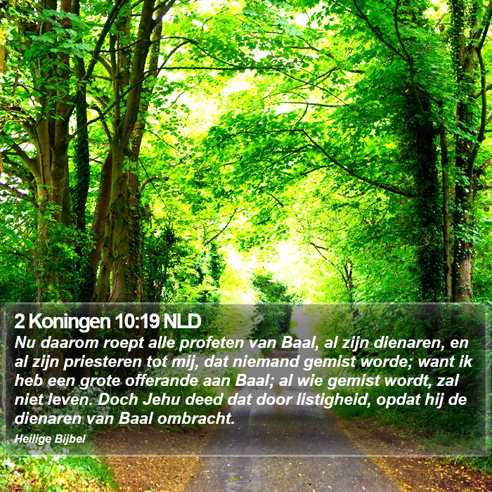 2 Koningen 10:19 NLD Bible Study