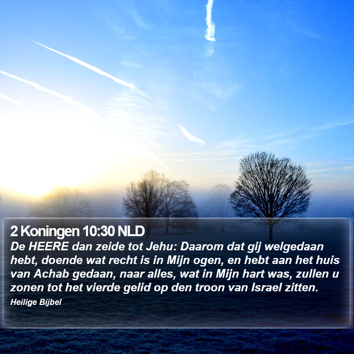 2 Koningen 10:30 NLD Bible Study