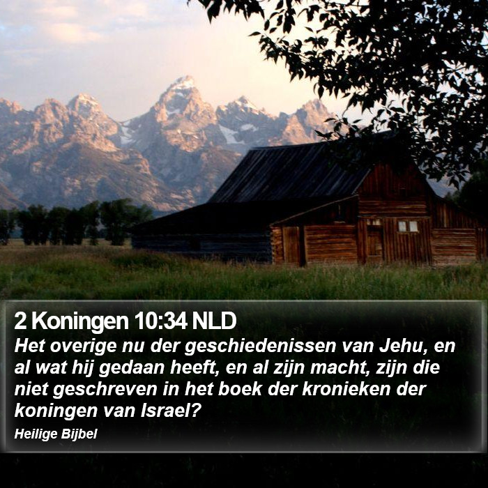 2 Koningen 10:34 NLD Bible Study