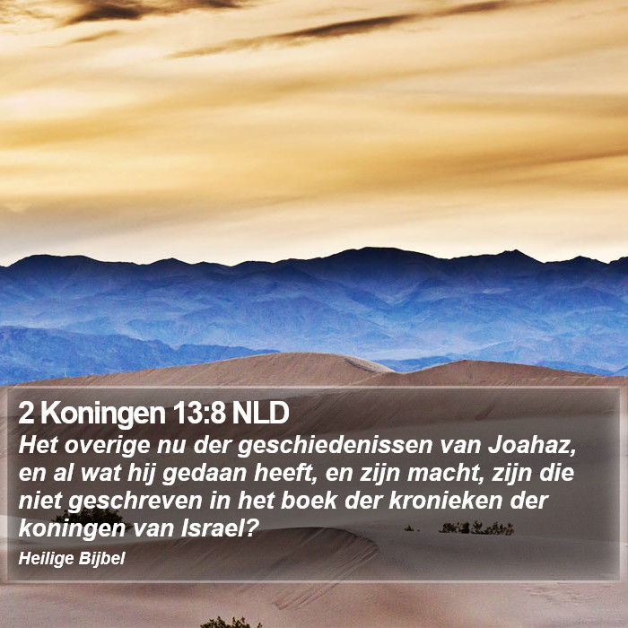2 Koningen 13:8 NLD Bible Study