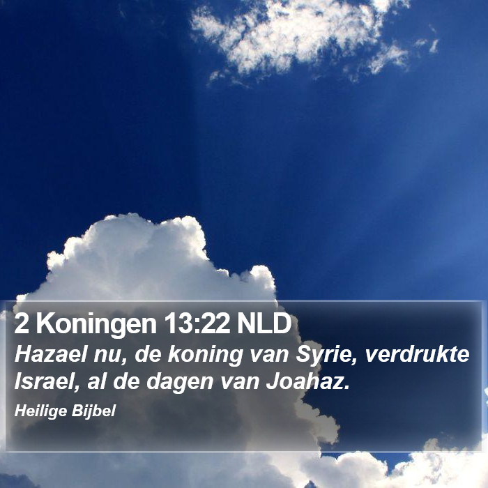 2 Koningen 13:22 NLD Bible Study