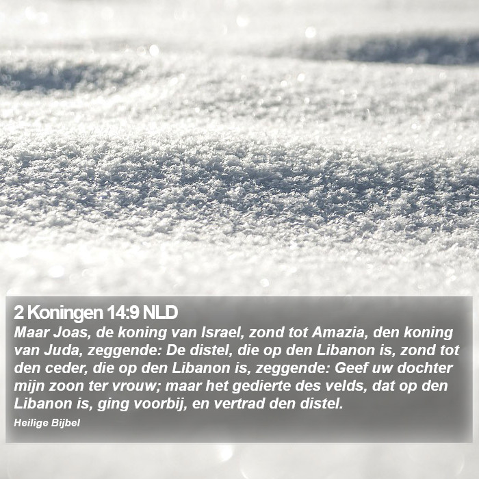 2 Koningen 14:9 NLD Bible Study