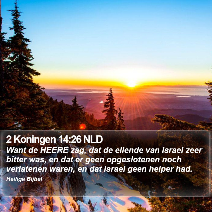 2 Koningen 14:26 NLD Bible Study