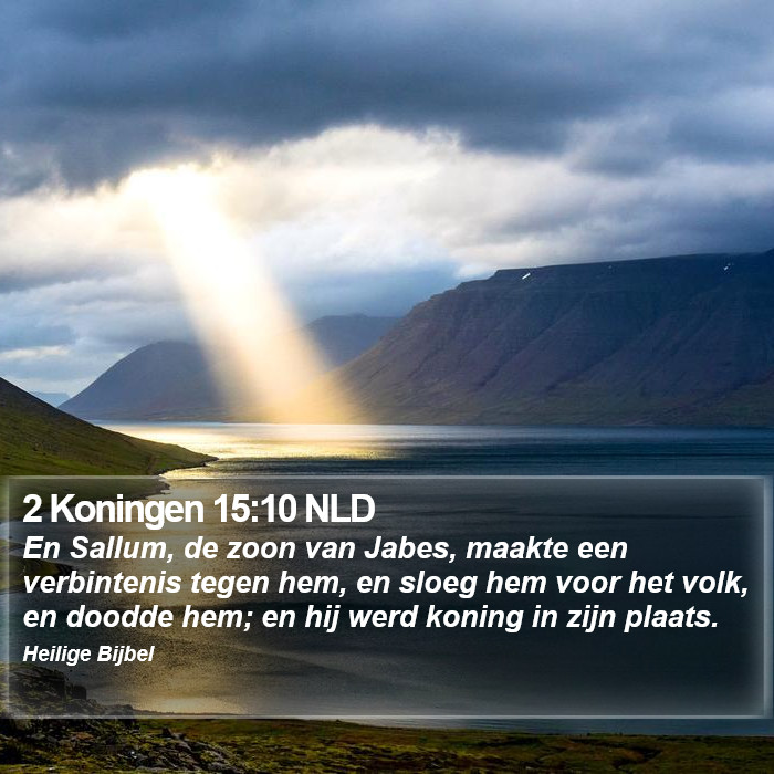 2 Koningen 15:10 NLD Bible Study