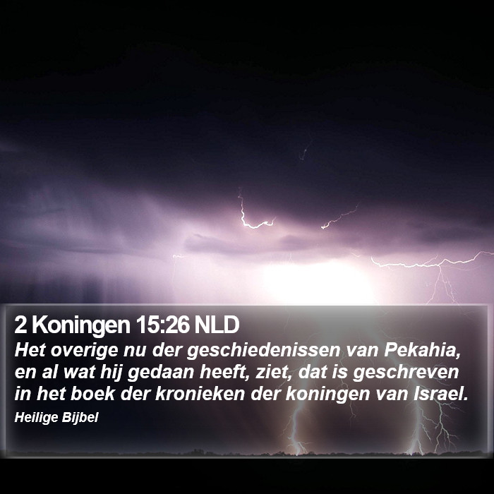 2 Koningen 15:26 NLD Bible Study