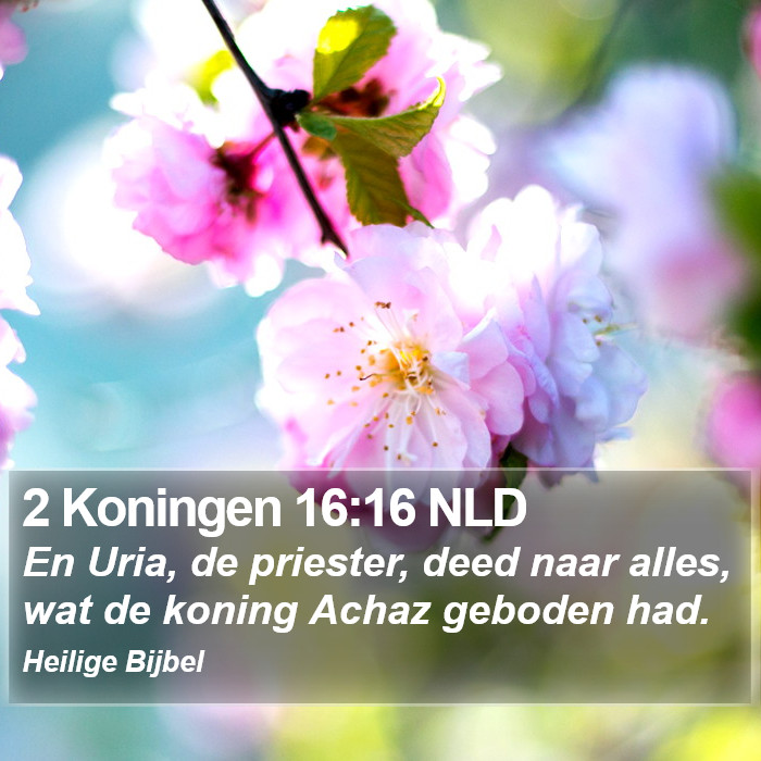 2 Koningen 16:16 NLD Bible Study
