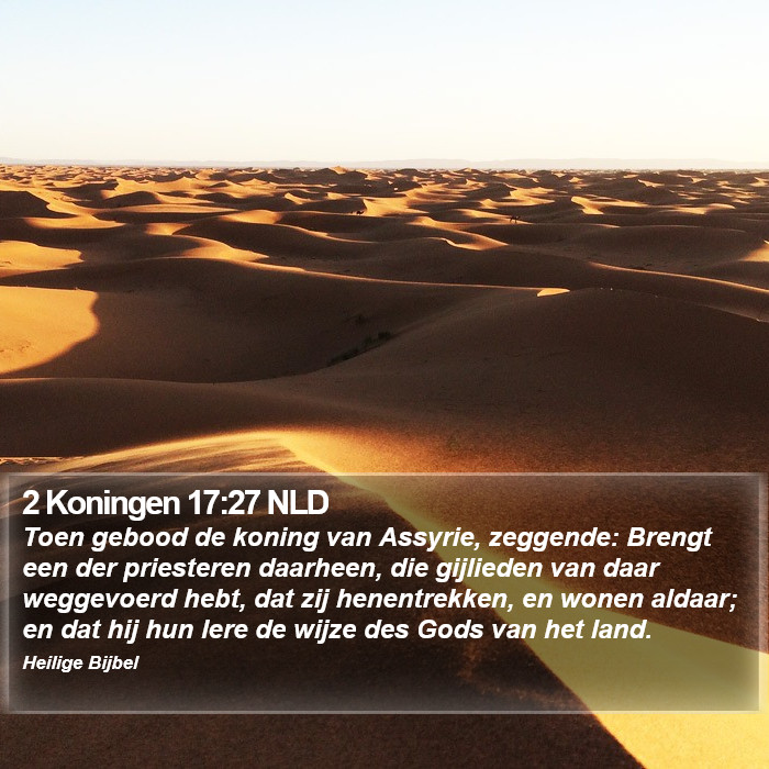 2 Koningen 17:27 NLD Bible Study