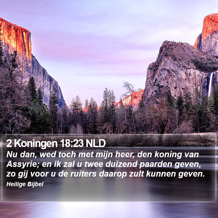 2 Koningen 18:23 NLD Bible Study